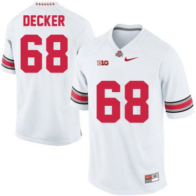 Men's NCAA Ohio State Buckeyes Taylor Decker #68 College Stitched Authentic Nike White Football Jersey LV20P70MC